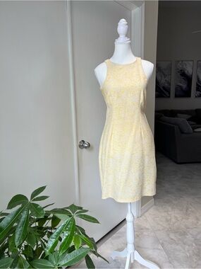 Sunlit Yellow Halter Mini Dress